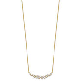 14k 7/8 carat Lab Grown Diamond VS/SI+ G+ Complete 18 inch Fashion Bar Necklace